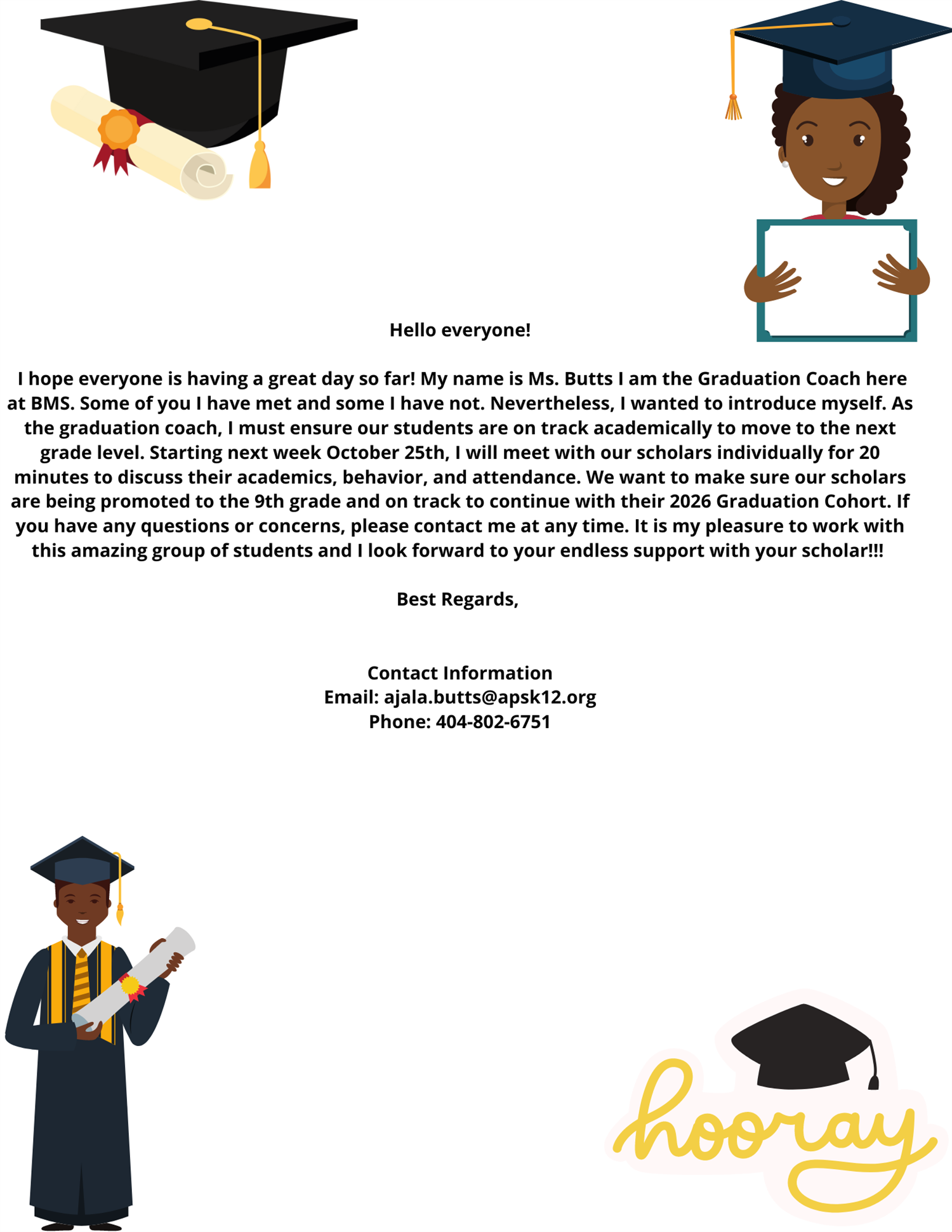 Graduation Coach Letter Graduation Coach Letter